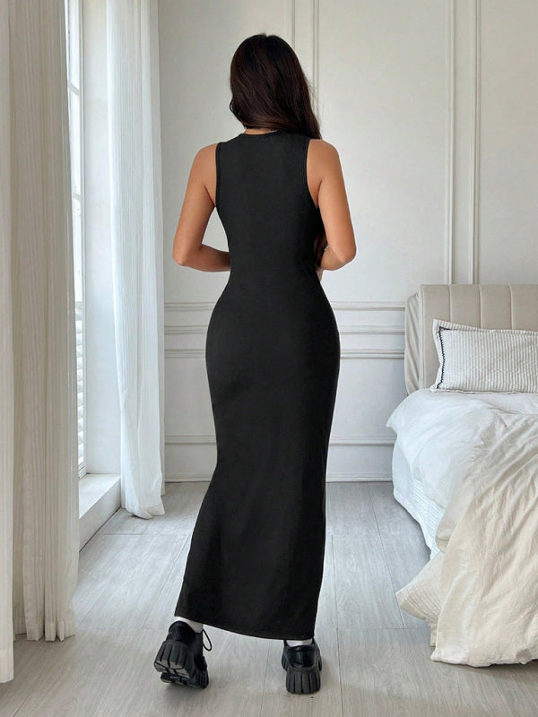 Simple Round Neck Sleeveless Dress