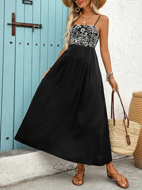 style sleeveless casual suspender dress