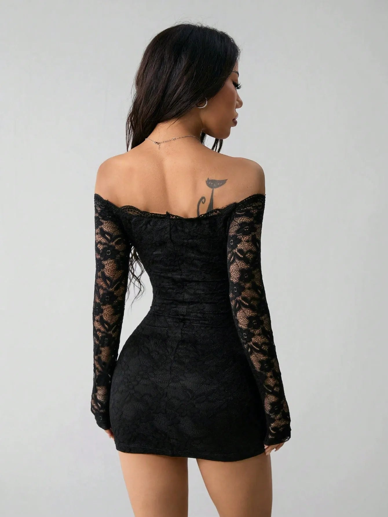 Lace One-Shoulder Dress