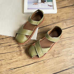 Velcro Cross Strap Platform Sandals
