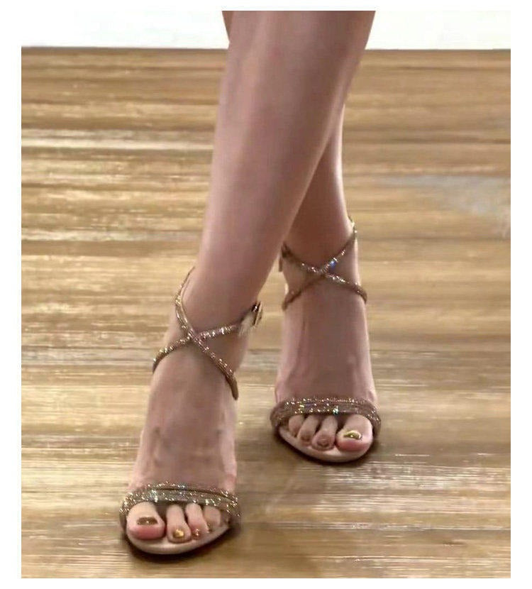 Chain High-Heel Sandals