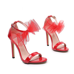 Flower Stiletto Heel Sandals