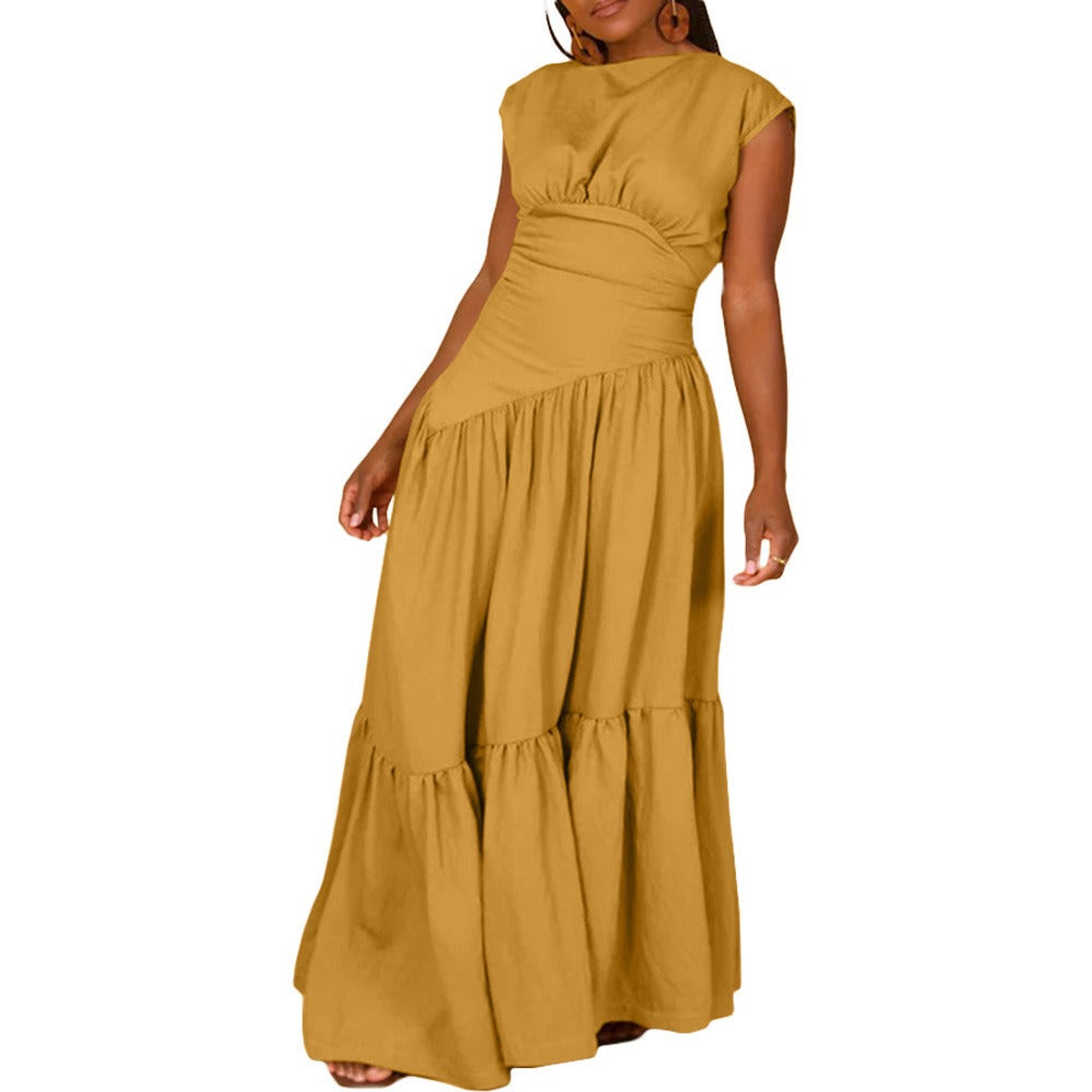 Vestido midi de tul con hombros descubiertos
