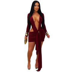 Cutout Knot Mini Dress