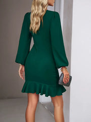Chic A line long sleeves summer dress