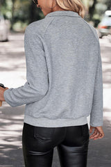 Sudadera con botones a presión de un cuarto con estampado gráfico de LOS ÁNGELES, CALIFORNIA