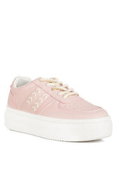 Zapatillas Monigue de piel sintética con detalle de punto de cruz