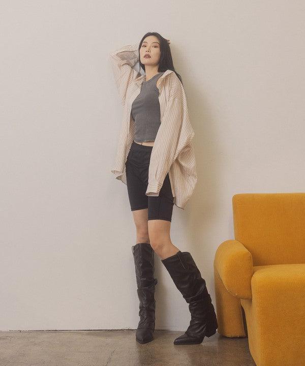 OASIS SOCIETY Thea – Jeansstiefel mit umklappbarem Schlitz