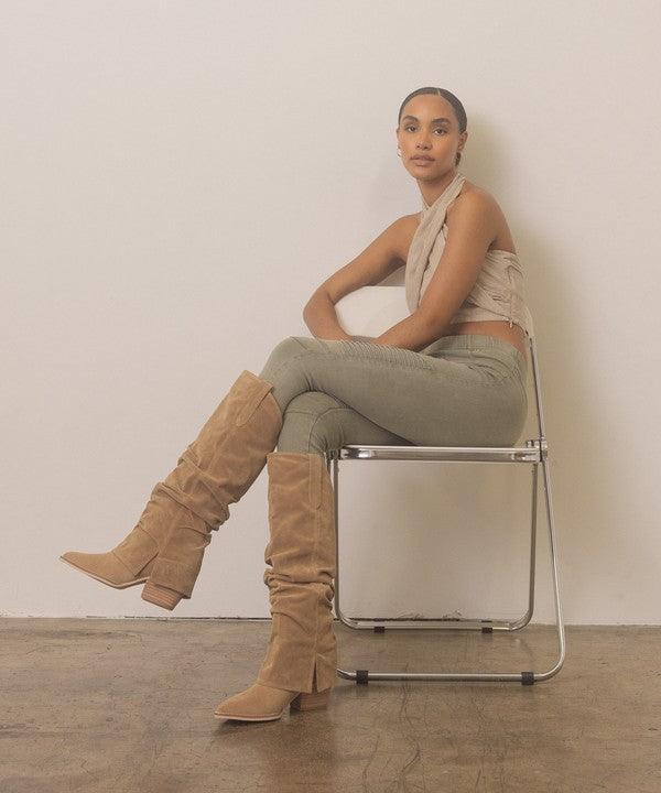 OASIS SOCIETY Thea – Jeansstiefel mit umklappbarem Schlitz