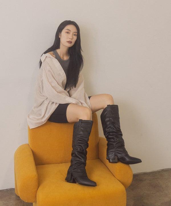 OASIS SOCIETY Thea – Jeansstiefel mit umklappbarem Schlitz