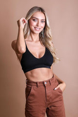 Nahtloses Racerback-Bralette mit Spitze vorne