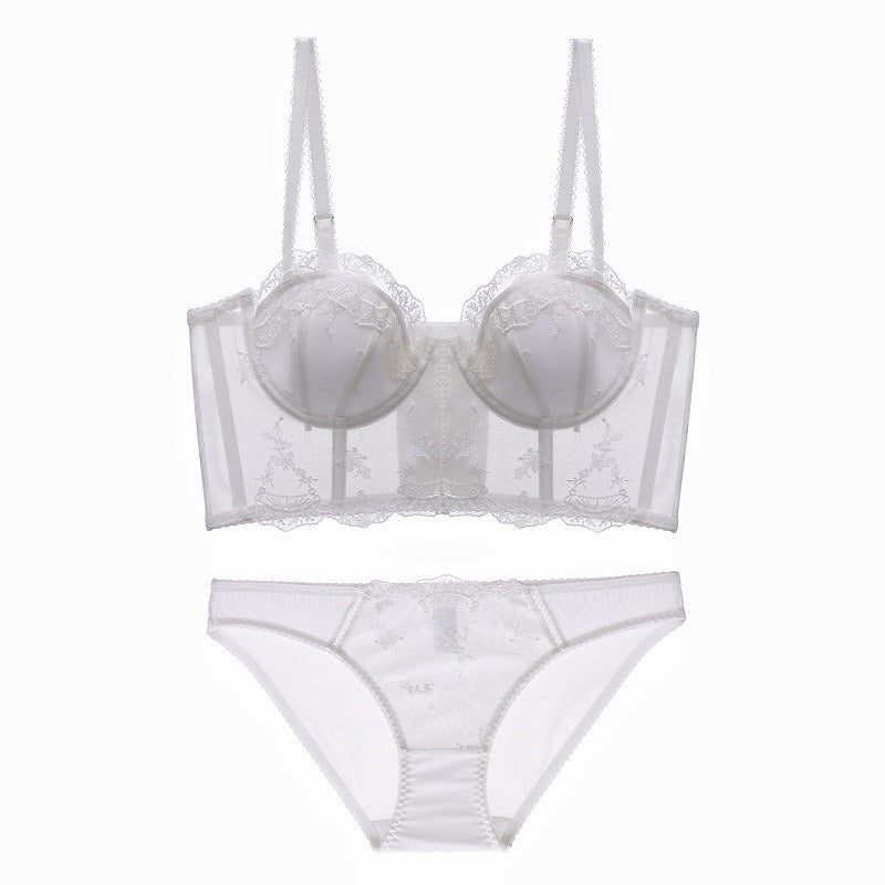 French Embroidery Lace Push Up Bra Panty Sets