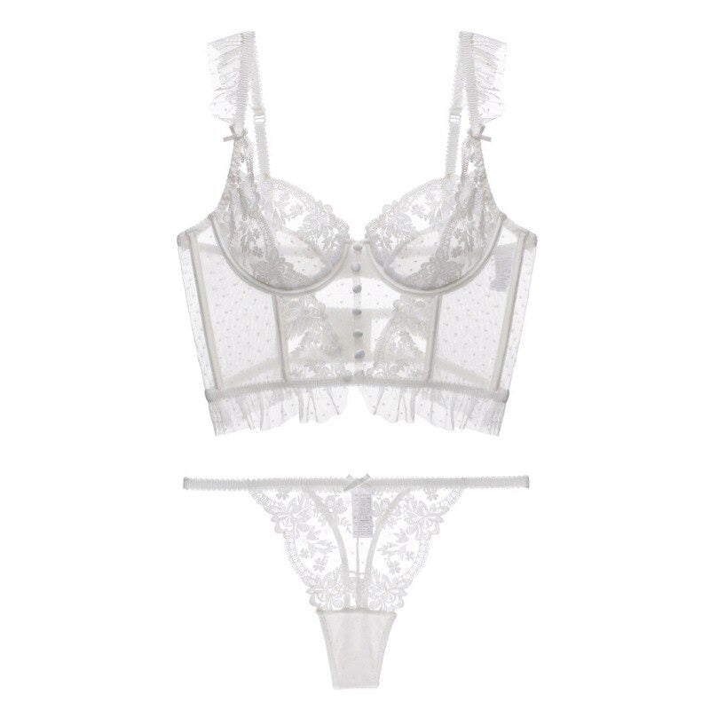 Transparent Thin French Lingerie Set