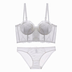 French Embroidery Lace Push Up Bra Panty Sets