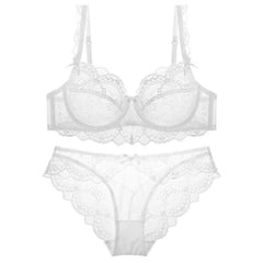 Embroidery Ultrathin Underwire Lingerie Set