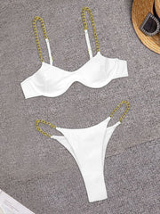 Das zweiteilige Splash Chain Bikini-Set