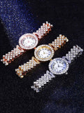 Rhinestone Watches Bracelet Set