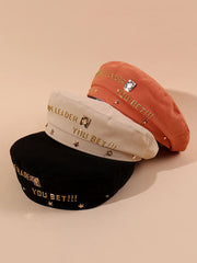 Letter Printed Beret