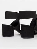 Round Toe Chunky Heel Sandal