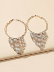 Rhinestone Hoop Earrings