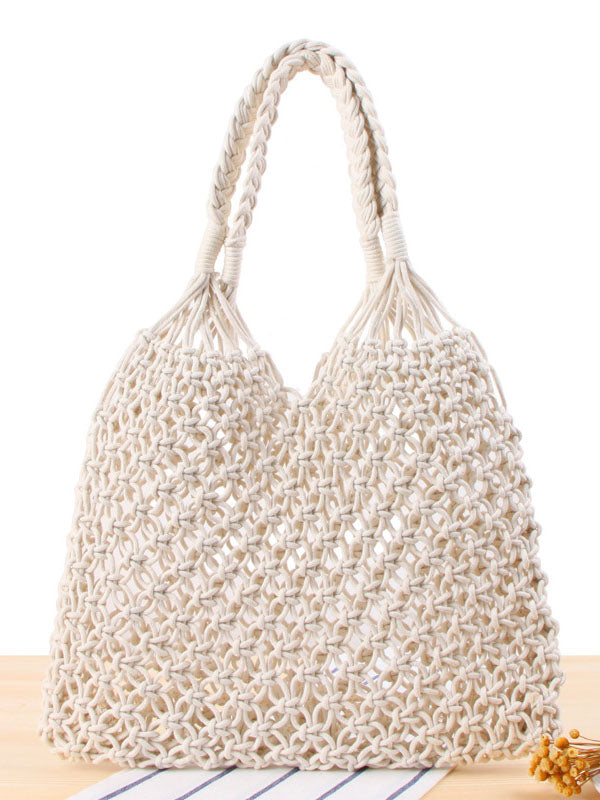 Rope Weaving Hollow Tote