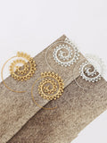 Retro Swirl Hoop Earrings