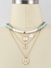 Collar de capas de flores