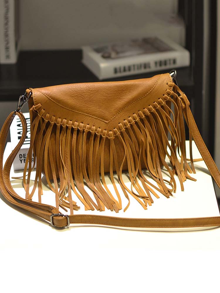 Tassel PU One-shoulder Bag