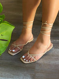 Cross Strapping Flat Sandals