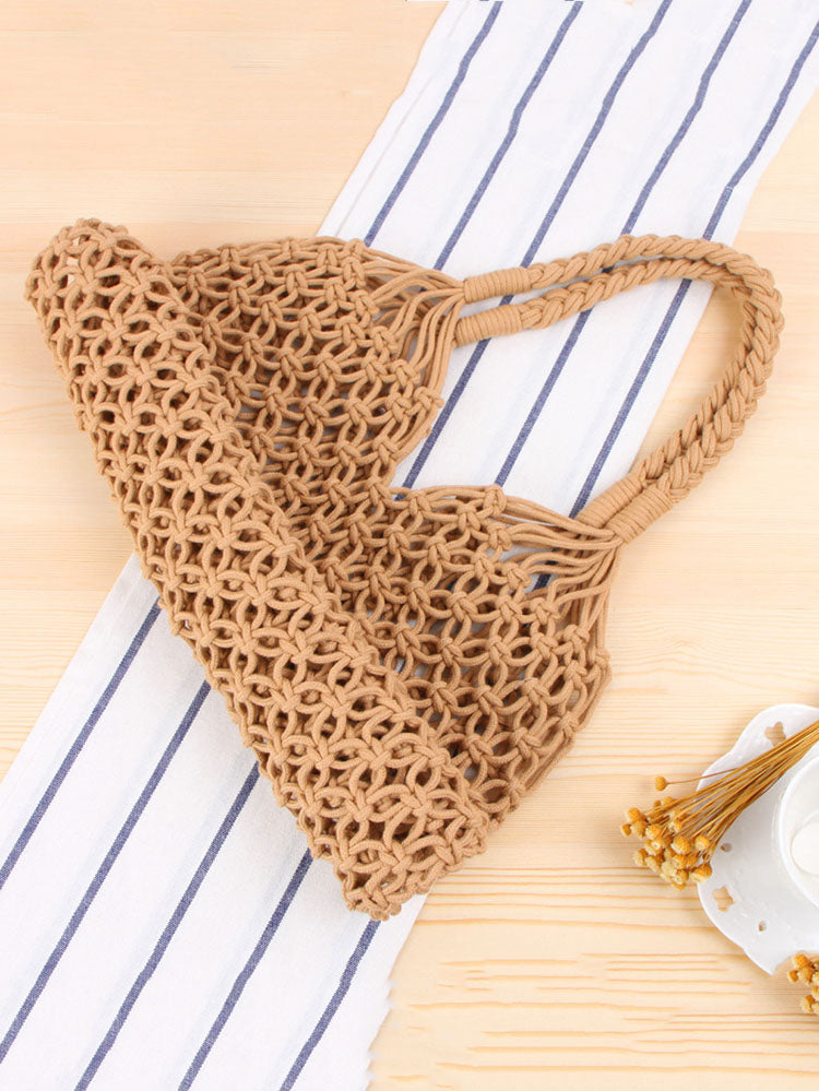 Rope Weaving Hollow Tote