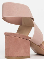 Round Toe Chunky Heel Sandal