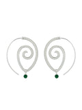 Retro Swirl Hoop Earrings