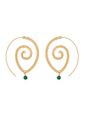 Retro Swirl Hoop Earrings