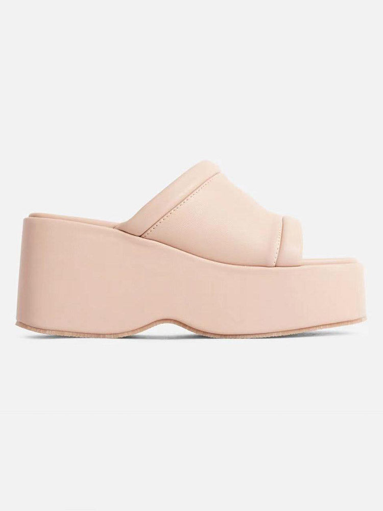 Platform Heel Wedges Slide Sandals