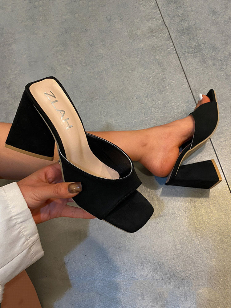 Square Toe Pumps High Heel