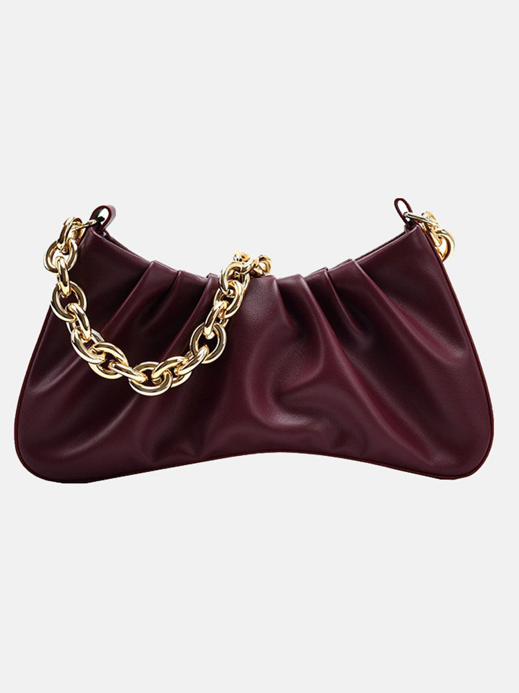 Bolso Hobo de piel suave y sólida