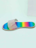 Crystal Glitter Flat Bling Slippers