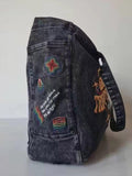 Embroidery Casual Denim Tote Bag