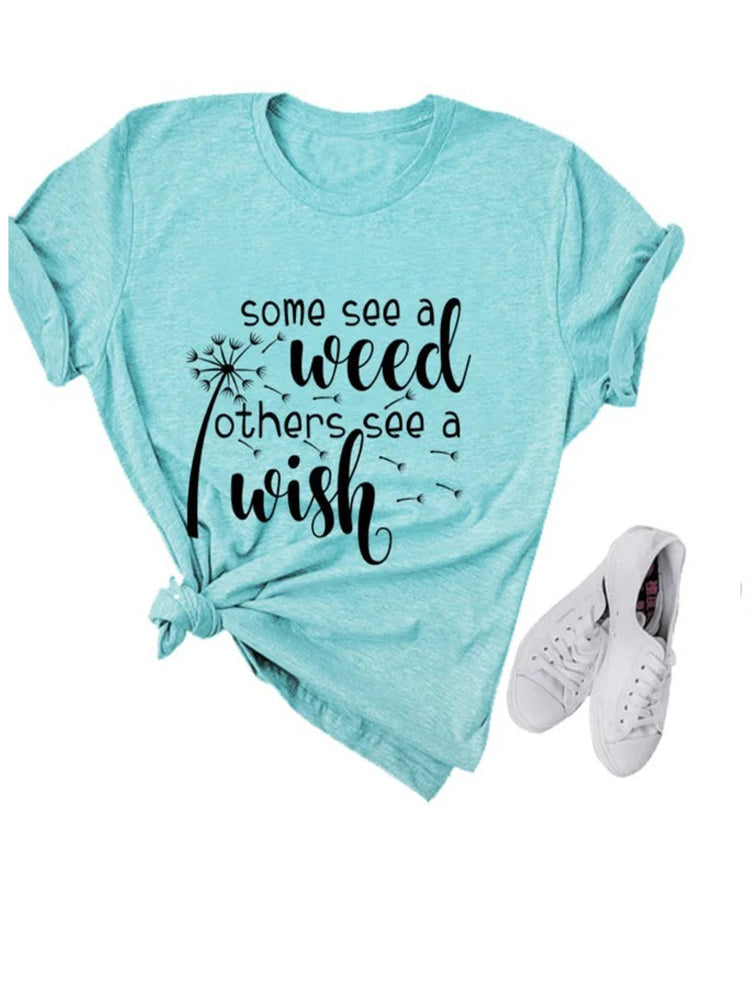Wish Letter Print T-Shirt