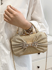 Party-Handtasche mit Schleife und Pailletten