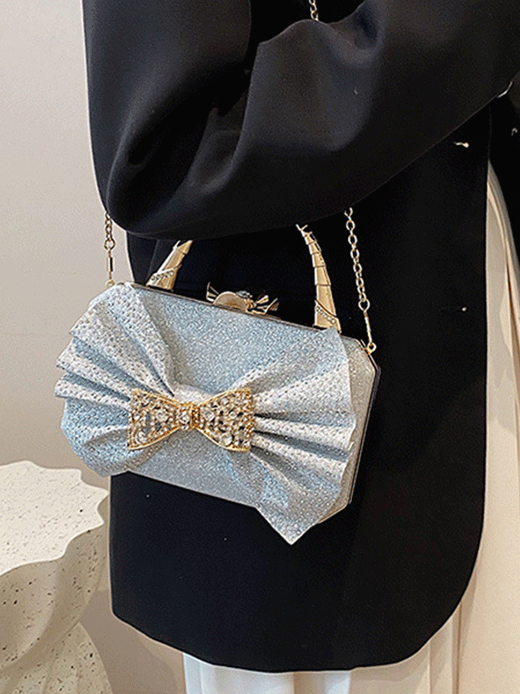 Bow Sequine Party Handbag