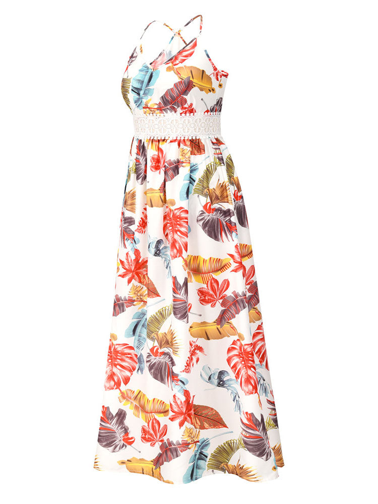 Boho Print Spaghetti Strap Dresses