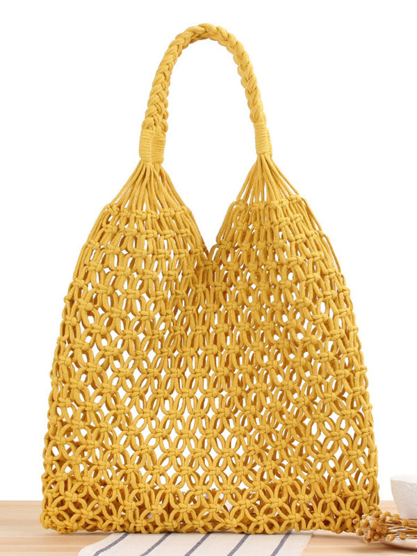 Rope Weaving Hollow Tote