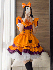 Vestido de mucama de calabaza para Halloween