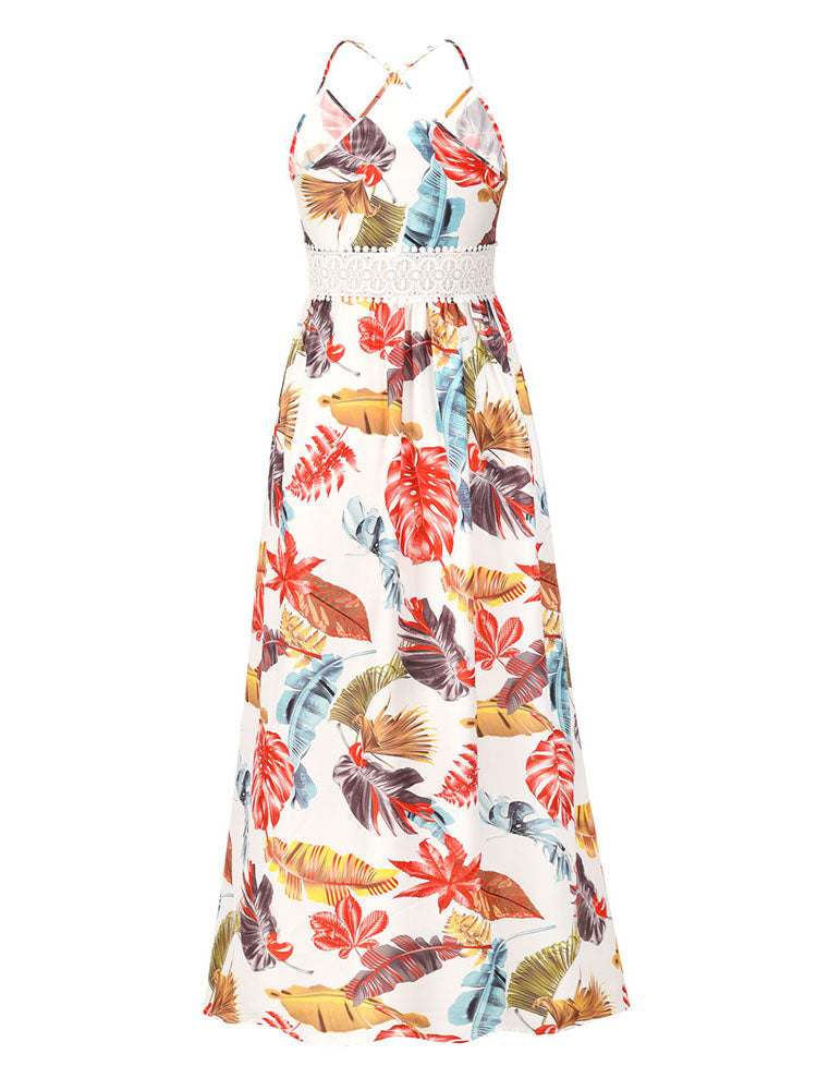 Boho Print Spaghetti Strap Dresses