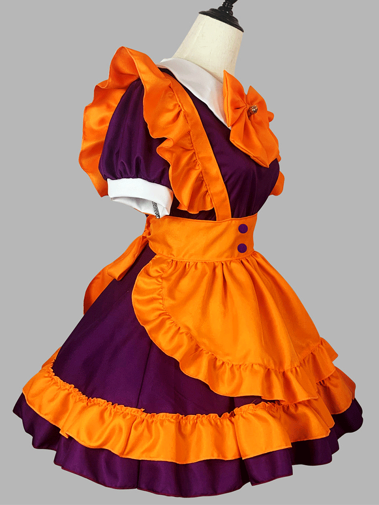 Vestido de mucama de calabaza para Halloween