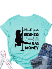 Camiseta de dinero para gasolina