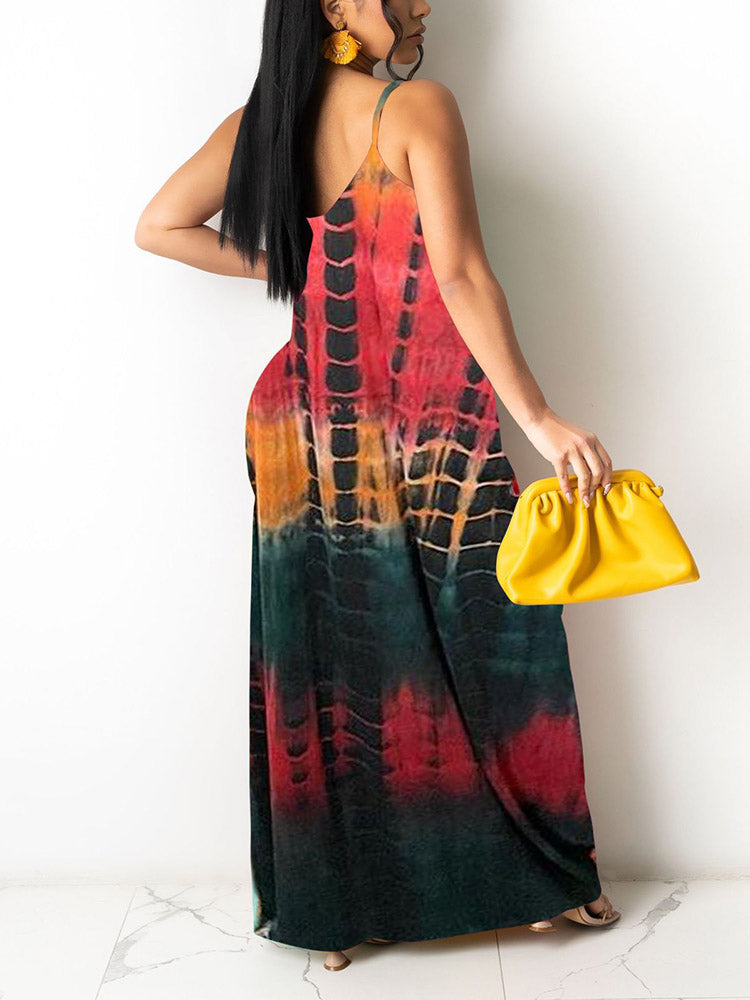 Print Spaghetti Strap Dress