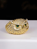 Owl Hip Hop Iced Zircon Stones Ring