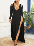 Cutout High Slit Maxi Dress